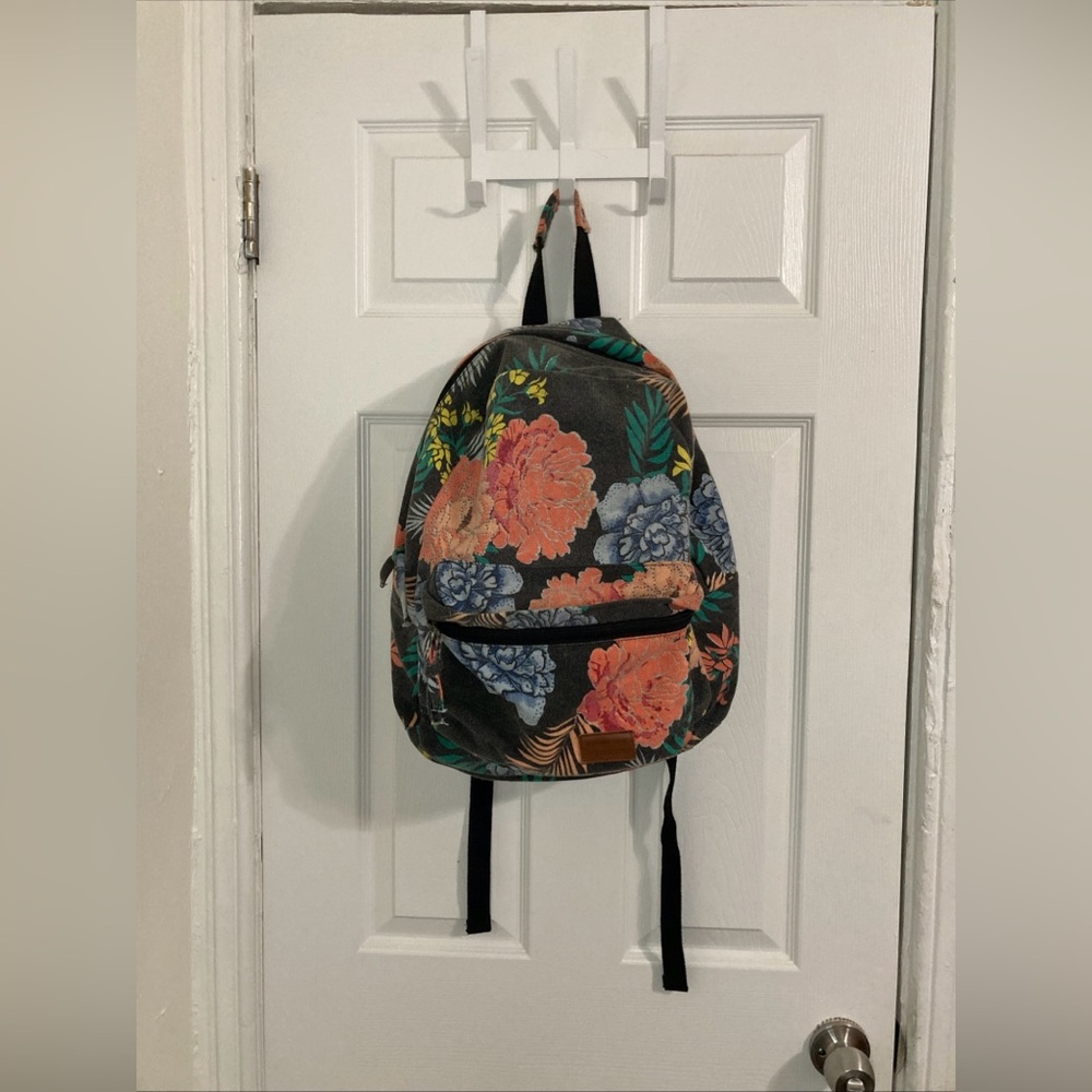 Rip Curl Floral Canvas Bag - Black, Blue, Pink, Orange‎